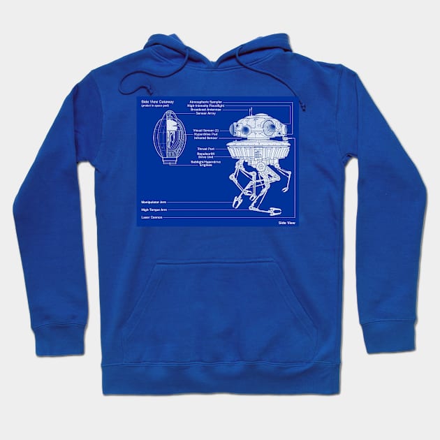 Imperial Probe Blueprint Hoodie by Starbase79